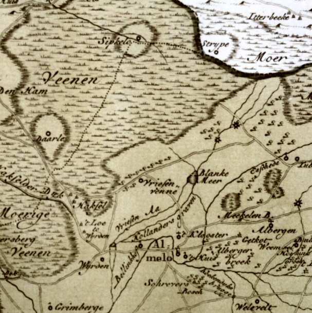  (detail).Transisalania Provincia; vulgo Over-yssel, getekend door Claes Jansz. Visscher 
te Amsterdam in 1652 naar een (groter) origineel van Nicolaes ten Have 
uit 1648 en uitgegeven door Nicolaus Visscher, ca. 1680. 