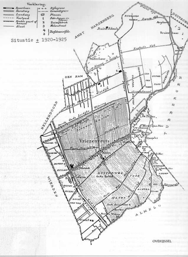 kaart van Vriezenveen ca. 1900?